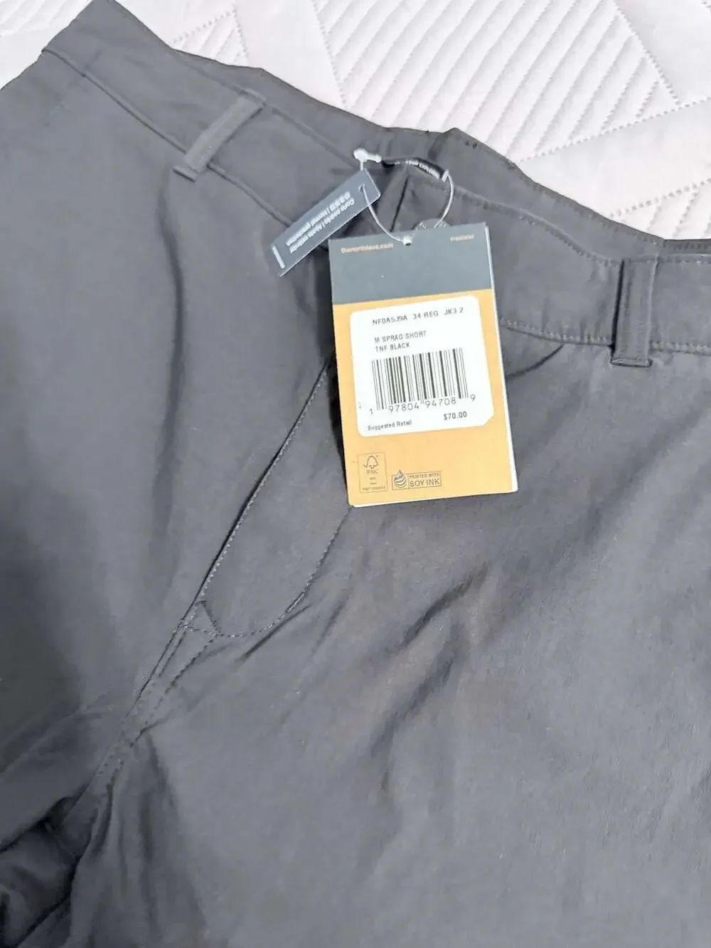 The North Face Men Sprag Short TNF Black Size 34 Regular Nwt